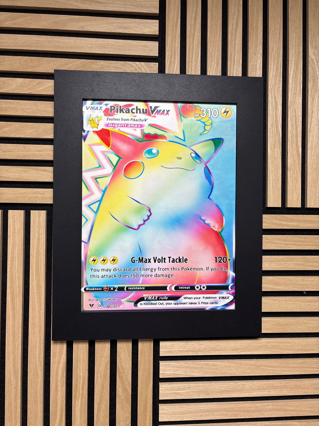 Pikachu VMax 3D Lenticular Poster Framed 30x40cm