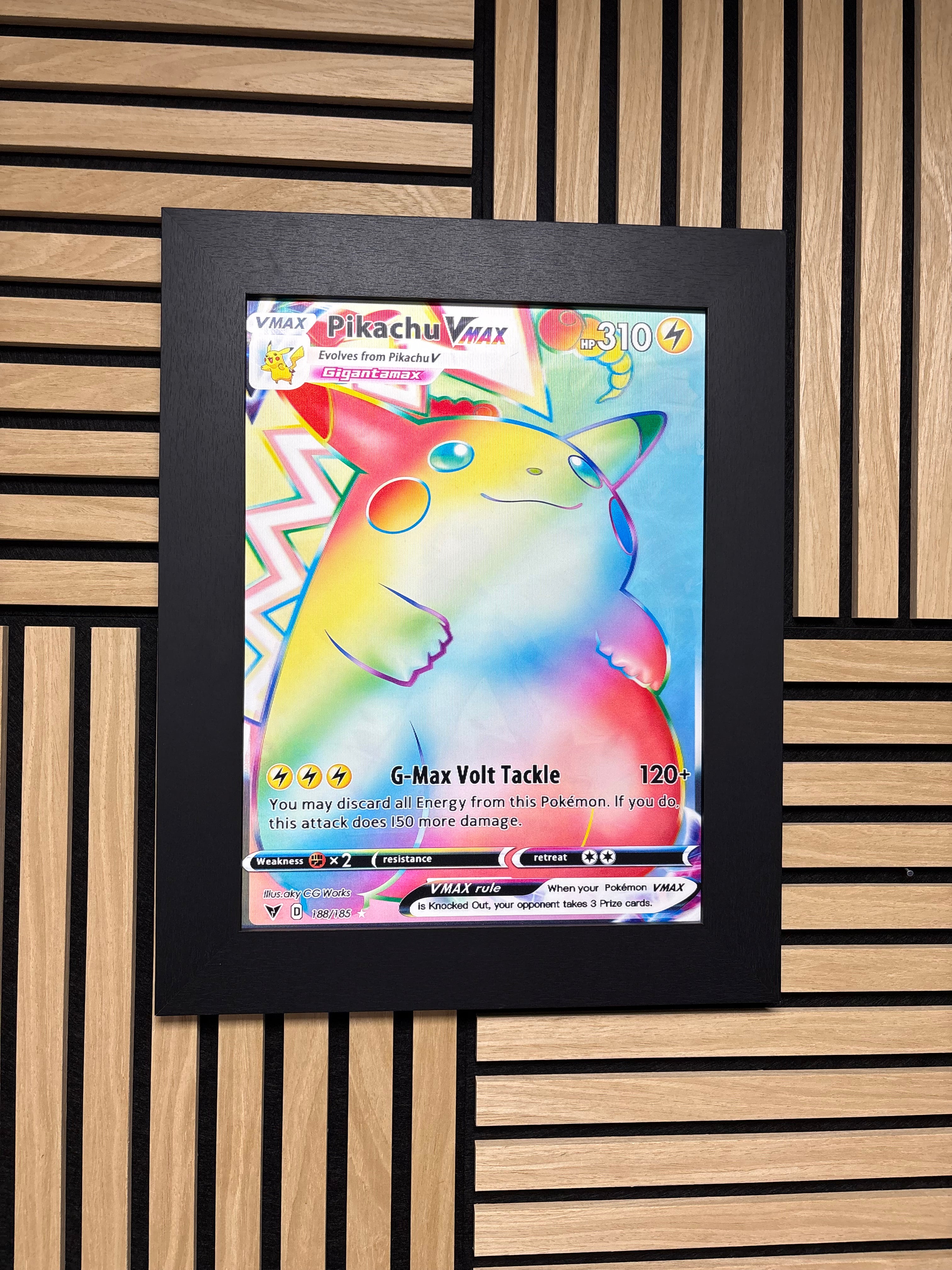 Pikachu VMax 3D Lenticular Poster Framed 30x40cm