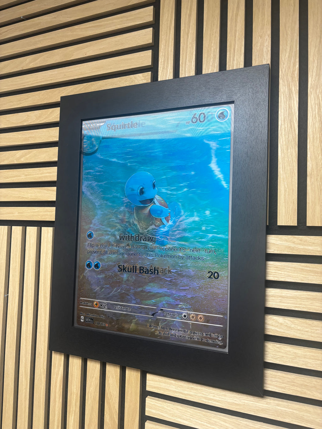 Wartortle Squirtle Blastoise 3D Lenticular Poster Framed 30x40cm