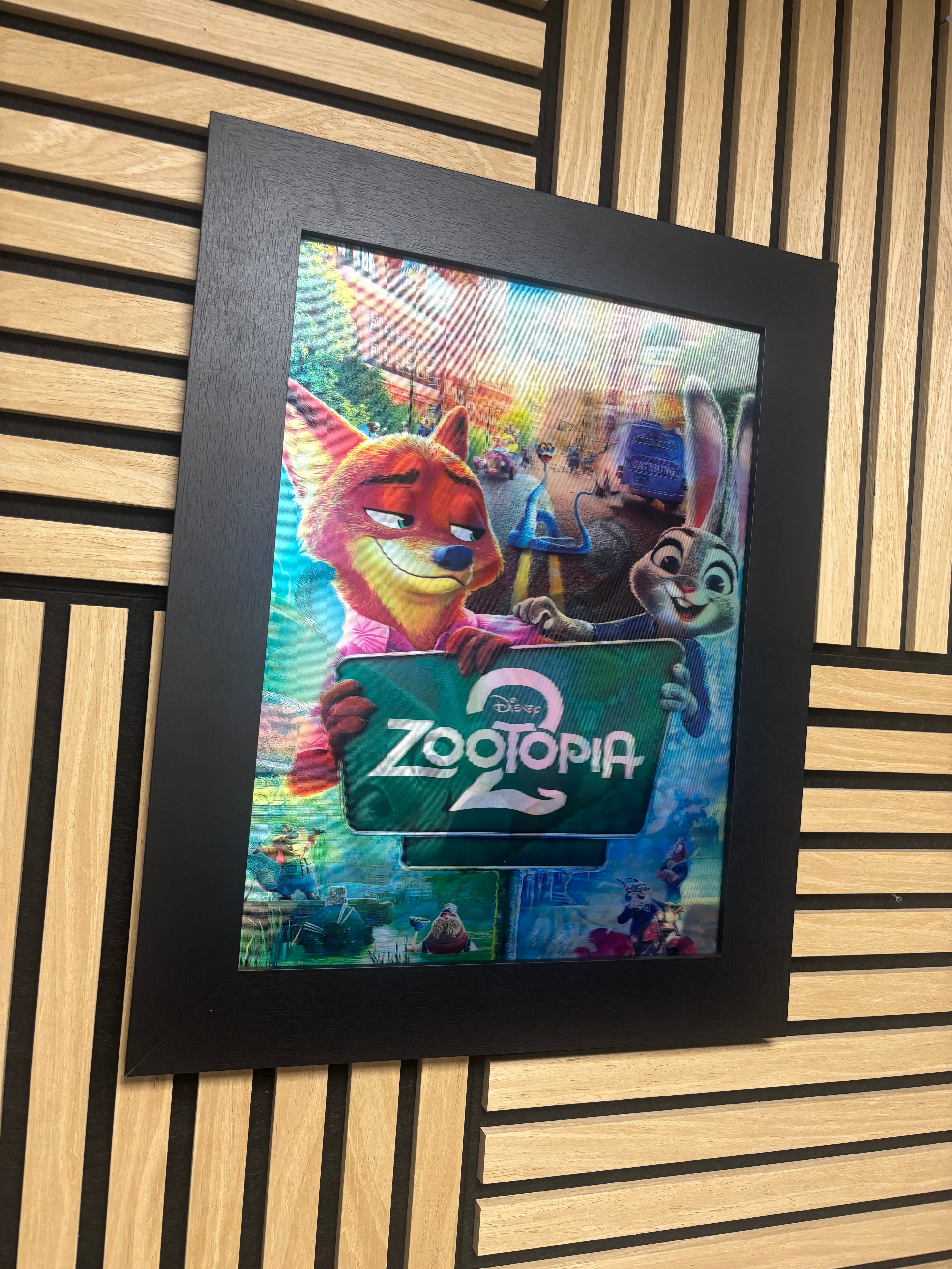Zootopia 2 3D Lenticular Poster Framed 30x40cm