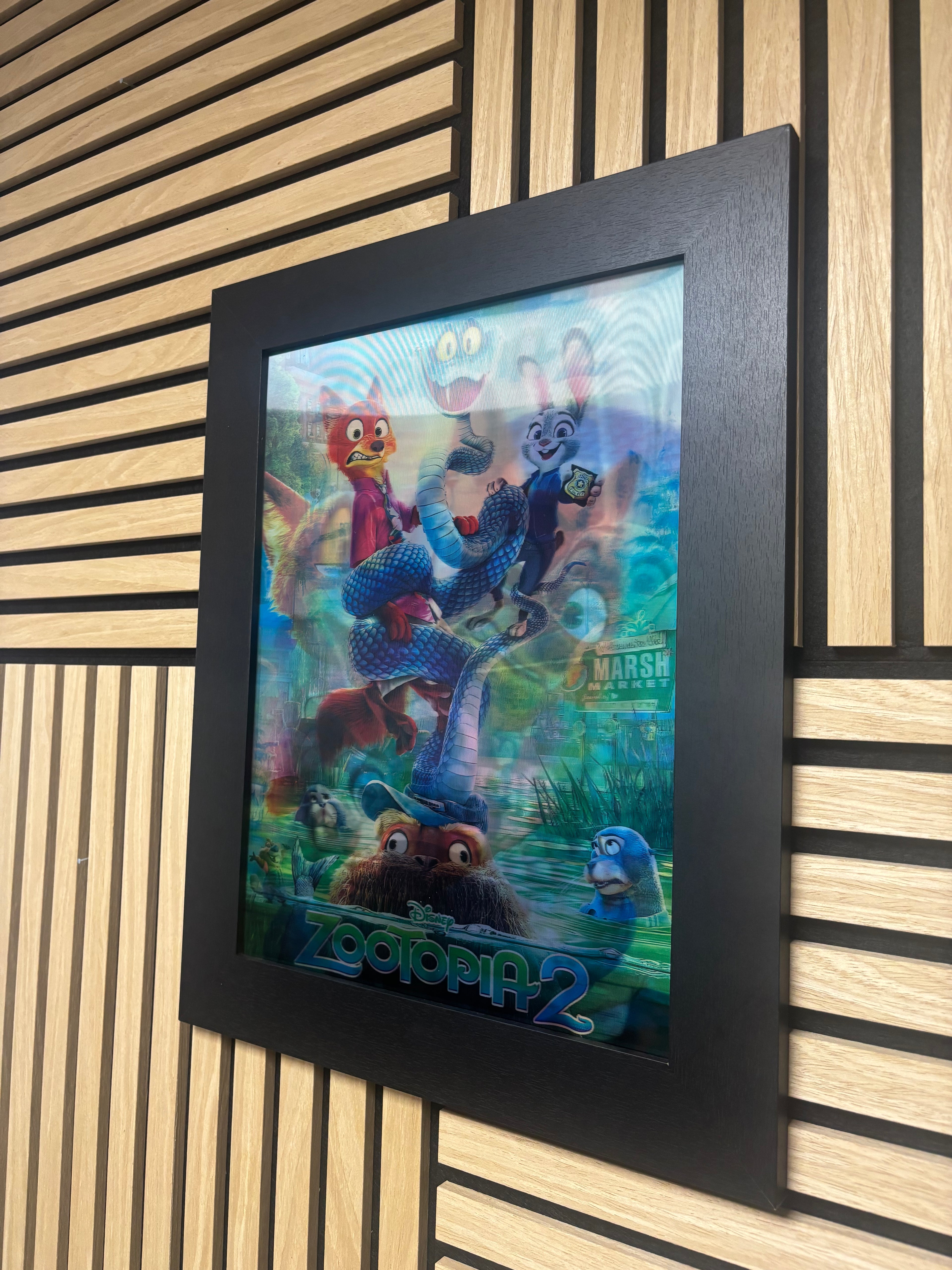 Zootopia 2 3D Lenticular Poster Framed 30x40cm