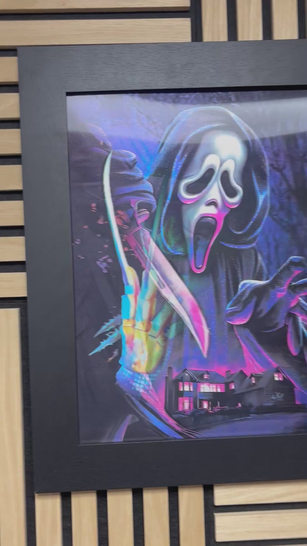 Scream 3D Lenticular Poster Framed 30x40cm