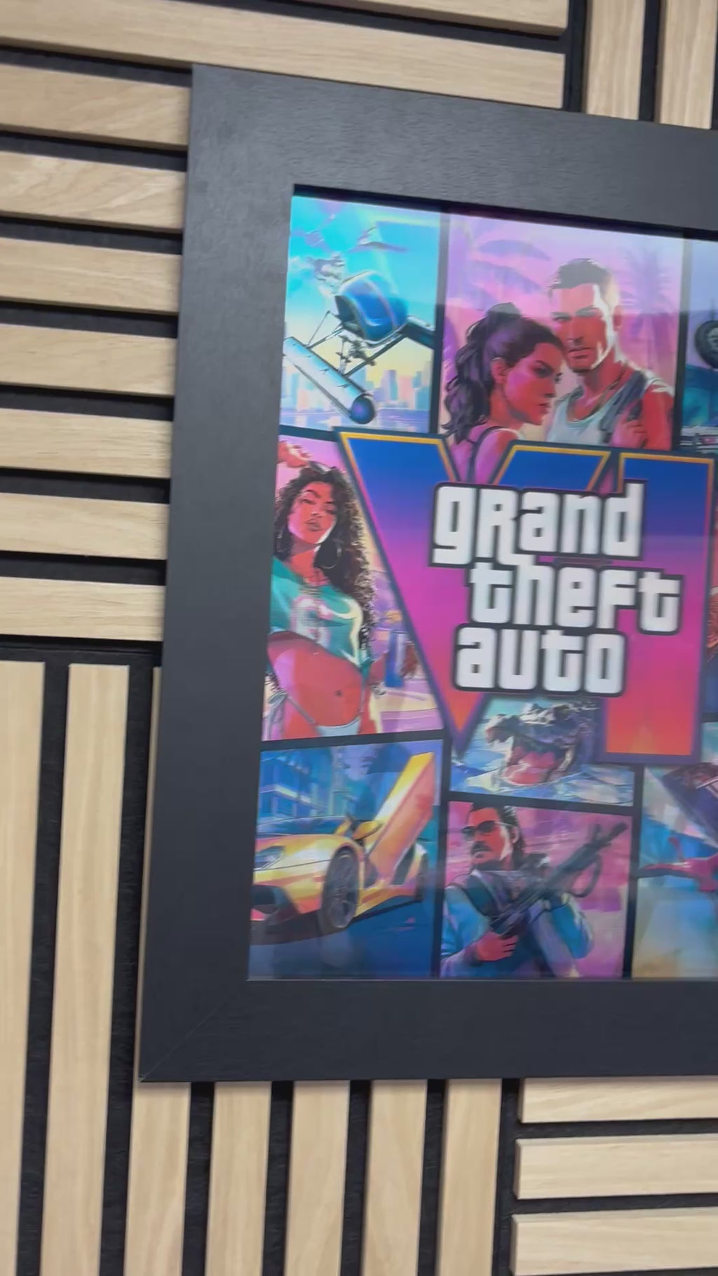 GTA 6 3D Lenticular Poster Framed 30x40cm