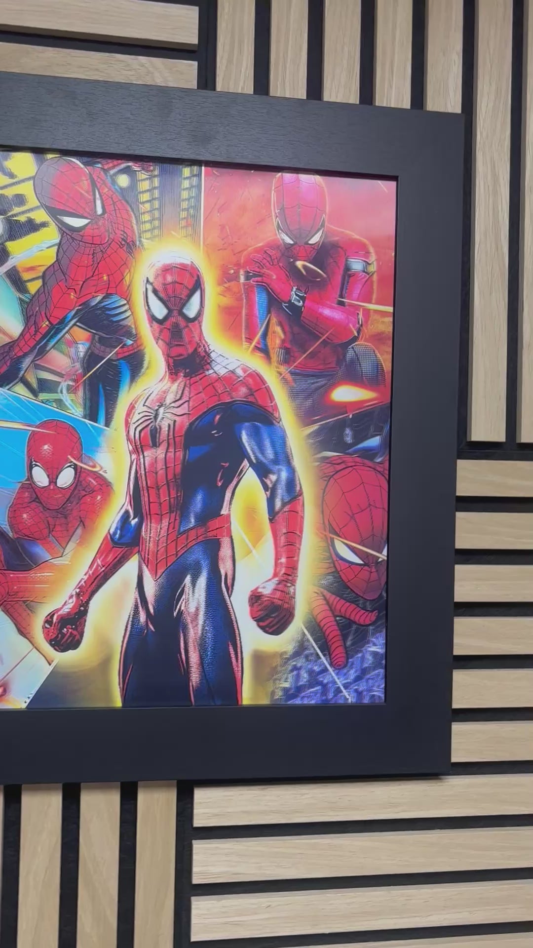 Spiderman 3D Lenticular Poster Framed 30x40cm