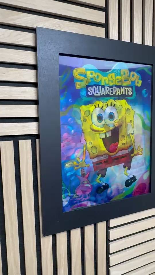 SpongeBob 3D Lenticular Poster Framed 30x40cm