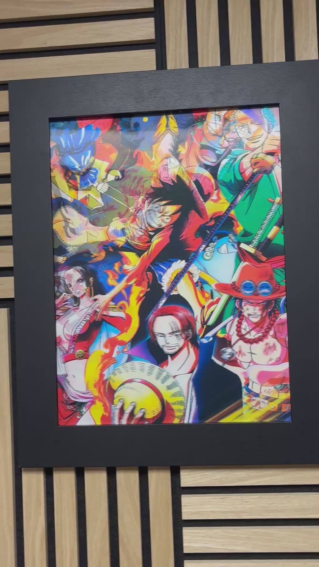 One Piece 3D Lenticular Poster Framed 30x40cm