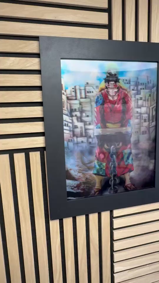 One Piece 3D Lenticular Poster Framed 30x40cm
