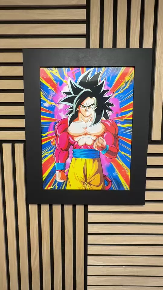 Goku Dragon Ball 3D Lenticular Poster Framed 30x40cm