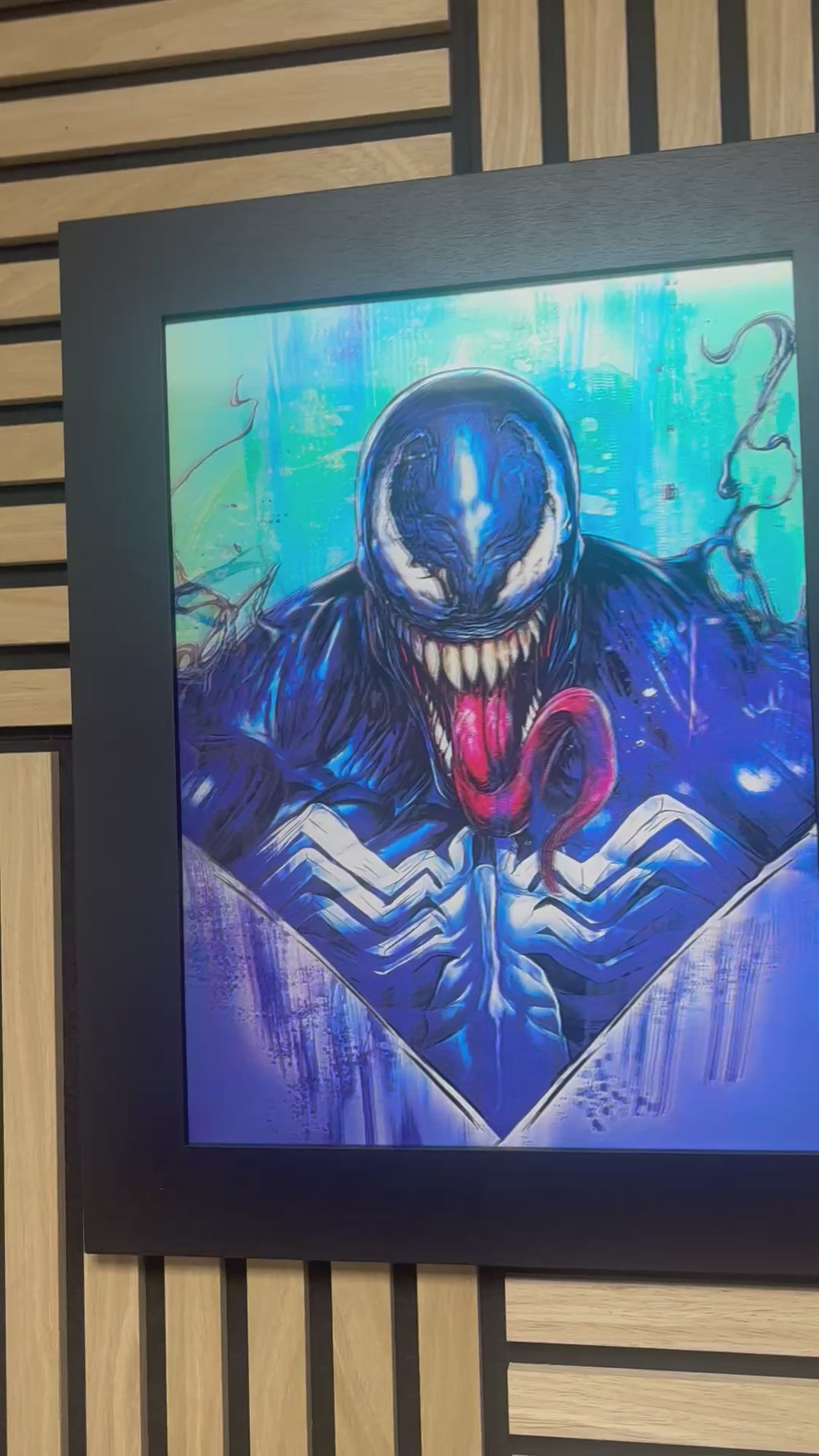 Venom 3D Lenticular Poster Framed 30x40cm