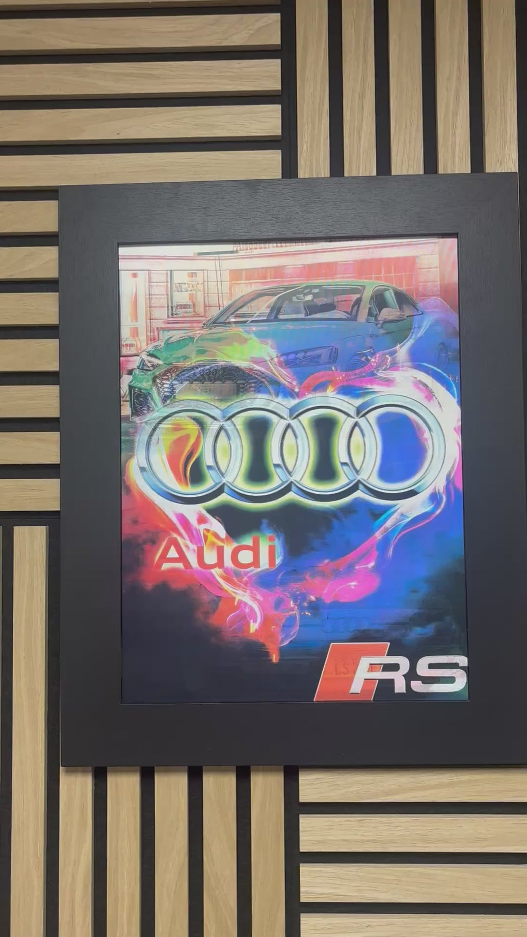 Audi 3D Lenticular Posters Framed 30x40cm