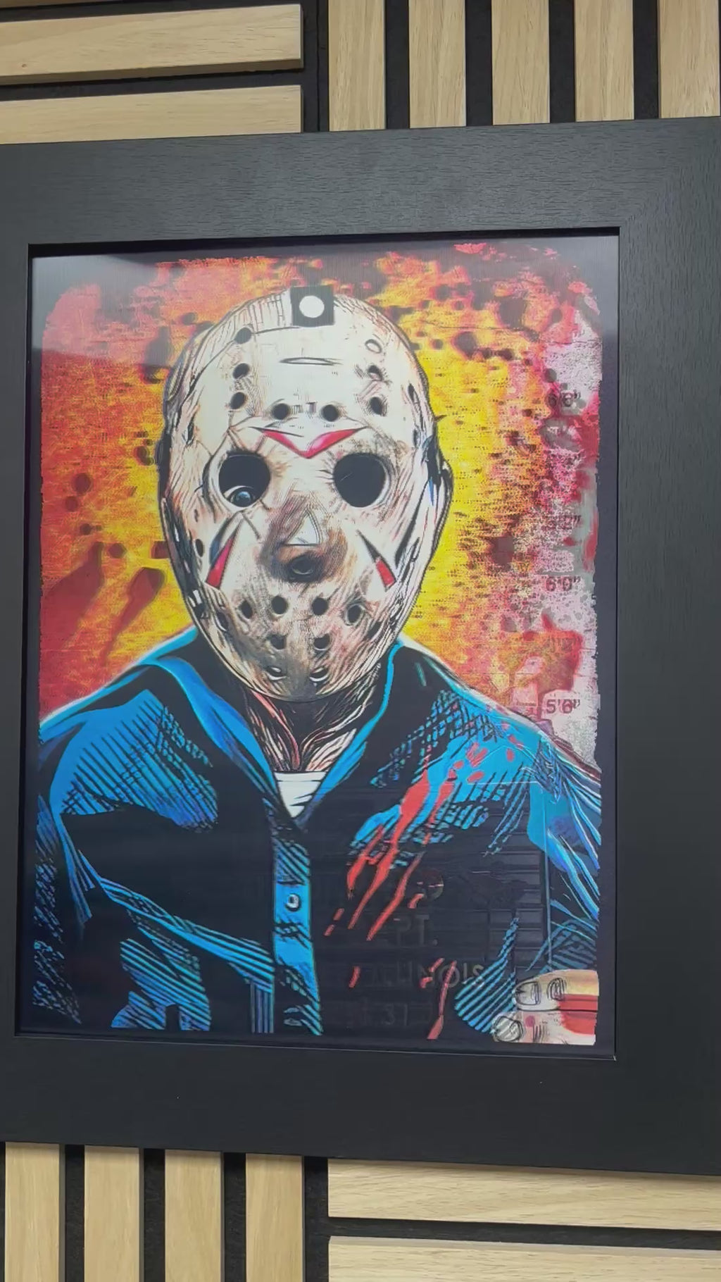 Friday The 13th 3D Lenticular Poster Framed 30x40cm