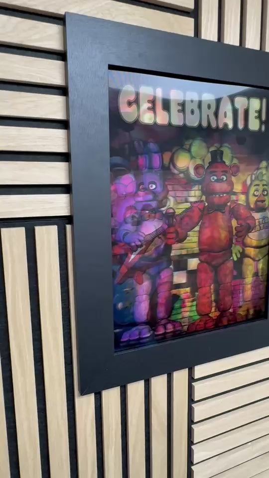 Five Nights At Freddy’s 3D Lenticular Poster Framed 30x40cm