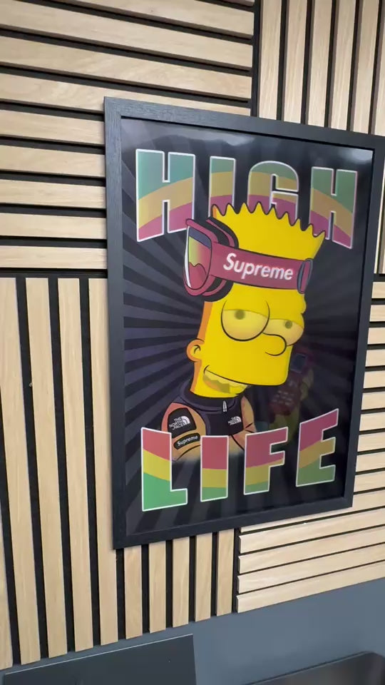 BART High Life 3D Lenticular Poster Framed 40x60cm