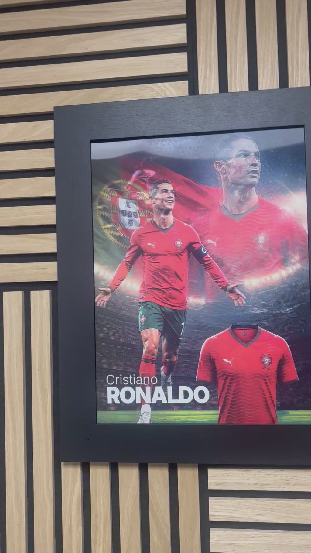 Cristiano Ronaldo 3D Lenticular Poster Framed 30x40cm