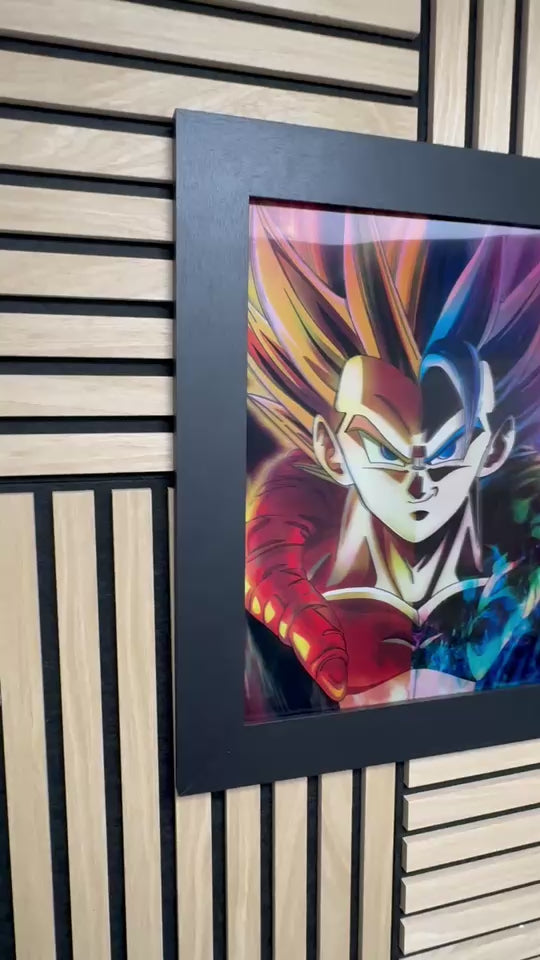 Goku Dragon Ball Z 3D Lenticular Poster Framed 30x40cm