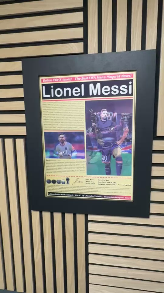 Messi 3D Lenticular Poster Framed 30x40cm