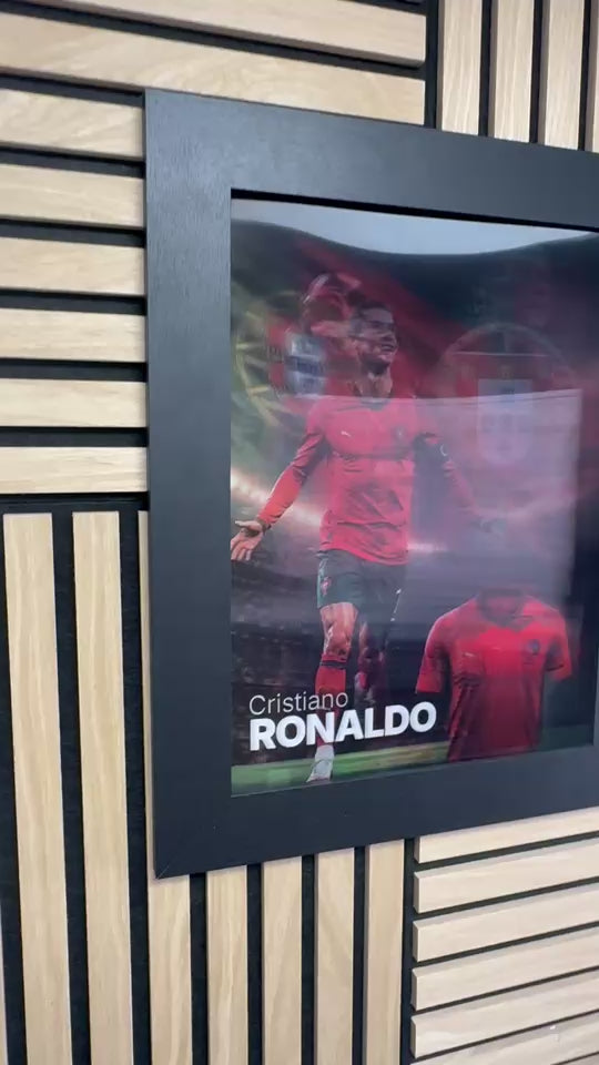 Ronaldo CR7 3D Lenticular Poster Framed 30x40cm