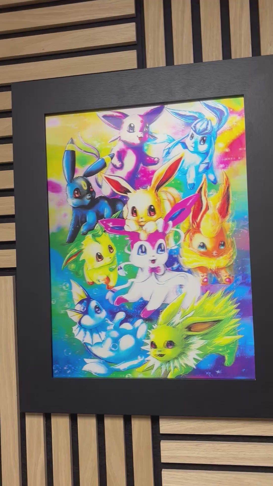 Anime/Pokemon 3D Lenticular Poster Framed 30x40cm