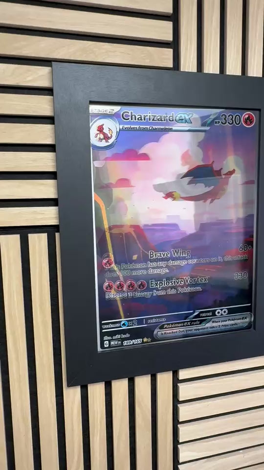 Charmeleon Charizard 3D Lenticular Poster Framed 30x40cm