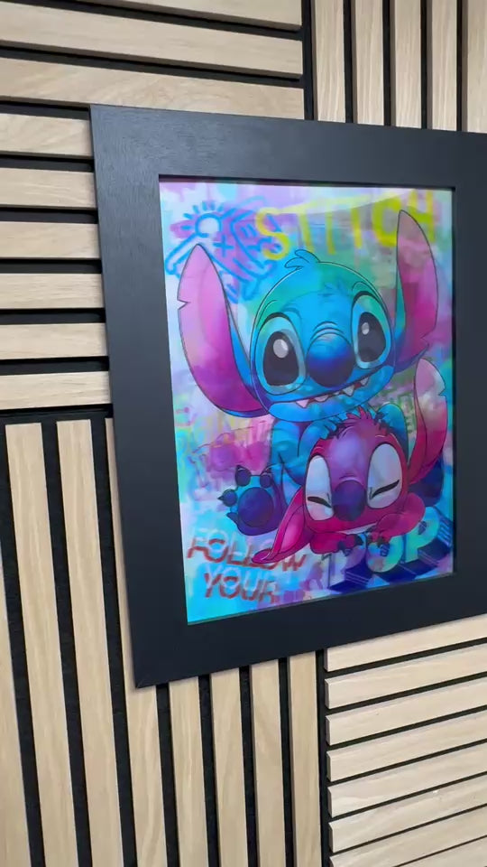 Lilo & Stitch 3D Lenticular Poster Framed 30x40cm