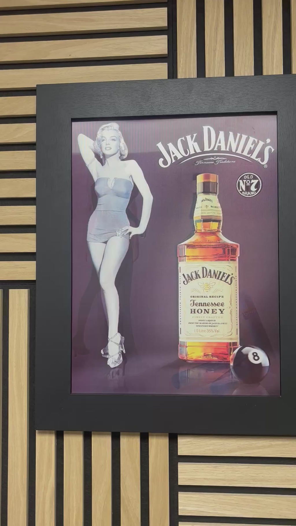 Jack Daniel’s 3D Lenticular Poster Framed 30x40cm