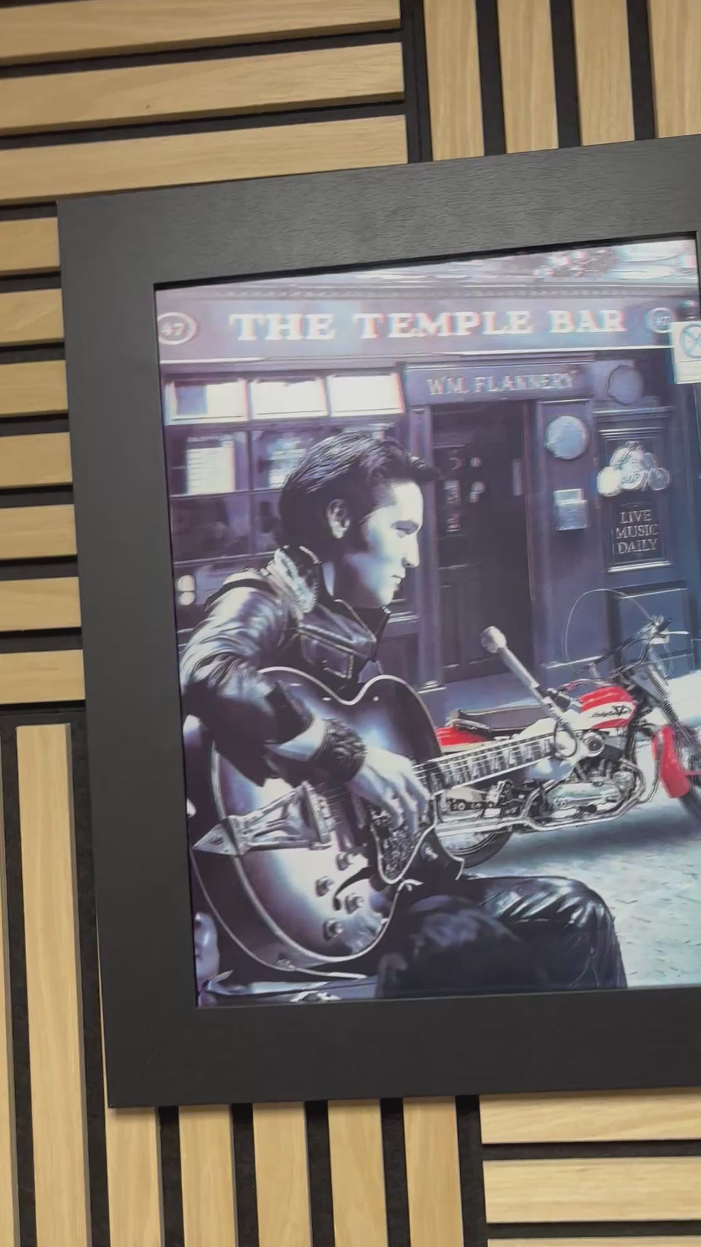 Elvis Presley 3D Lenticular Poster Framed 30x40cm