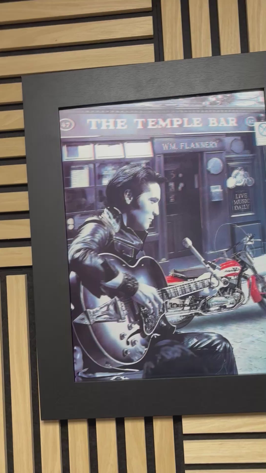 Elvis Presley 3D Lenticular Poster Framed 30x40cm
