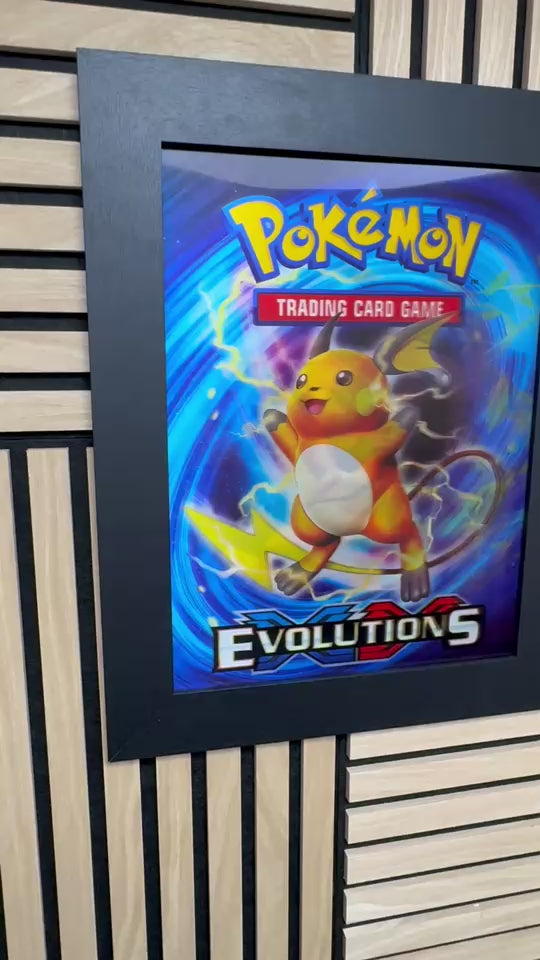 Pokemon Evolutions 3D Lenticular Poster Framed 30x40cm