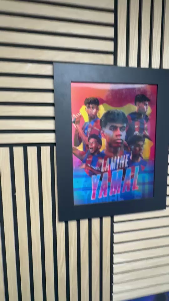 Lamine Yamal 3D Lenticular Poster Framed 30x40cm