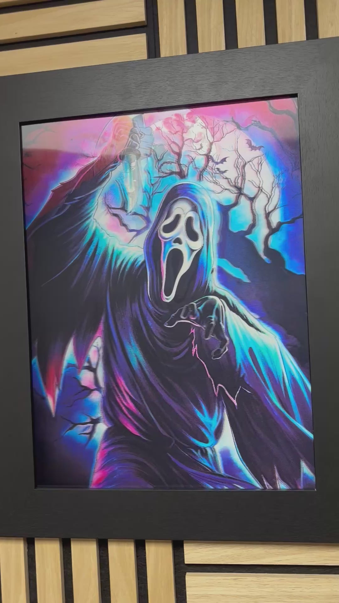 Scream 3D Lenticular Poster Framed 30x40cm