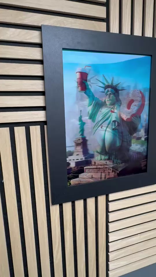 New York 3D Lenticular Poster Framed 30x40cm