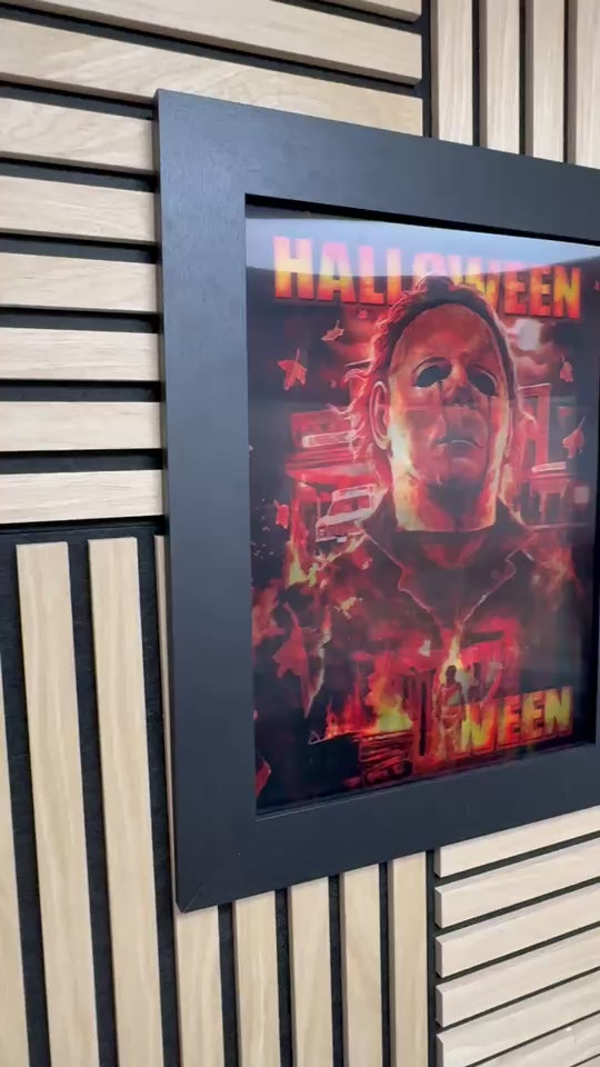 Halloween 3D Lenticular Poster Framed 30x40cm