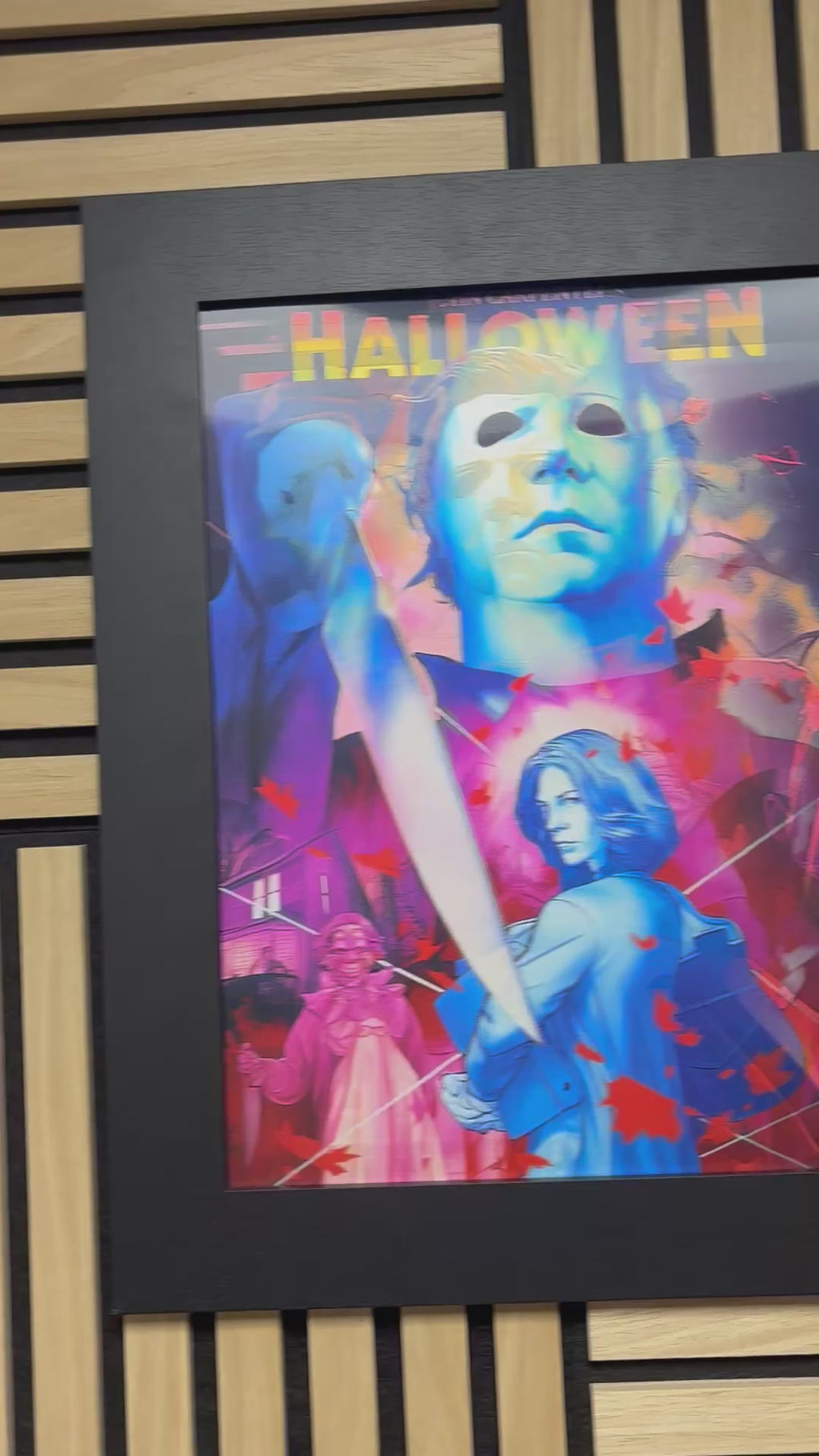 Halloween 3D Lenticular Poster Framed 30x40cm