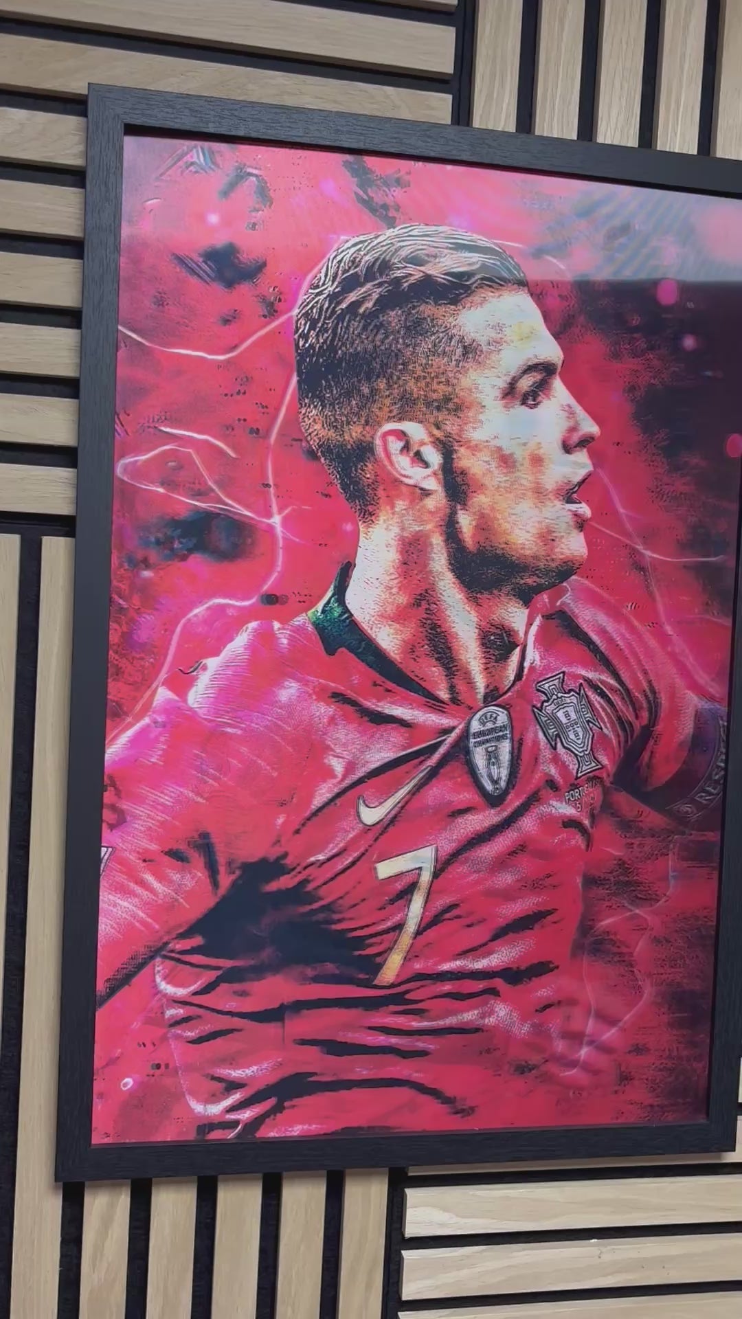 Cristiano Ronaldo 3D Lenticular Poster Framed 40x60cm