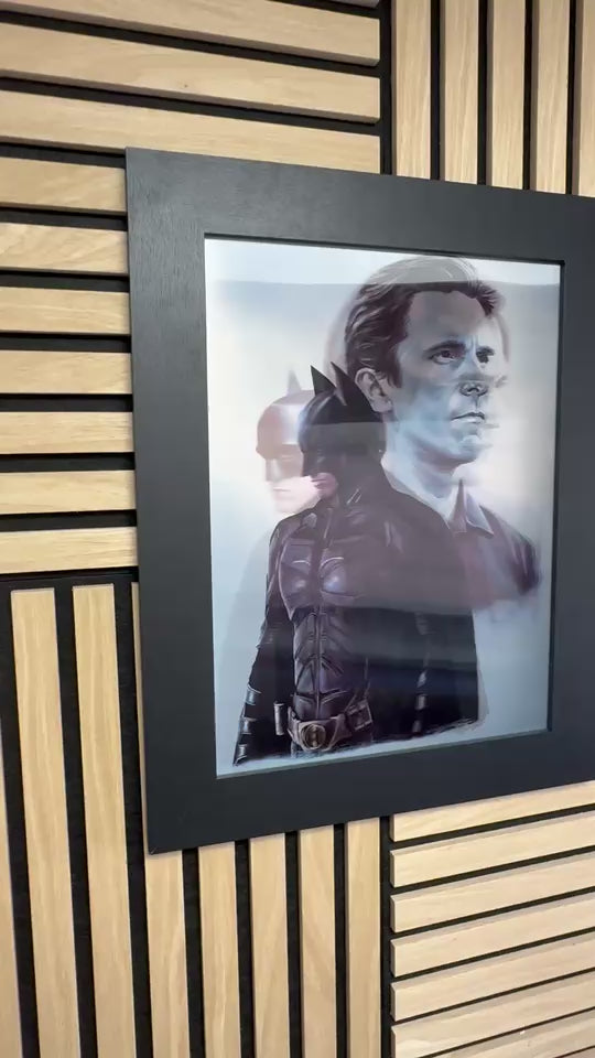 Batman Through Time 3D Lenticular Poster Framed 30x40cm