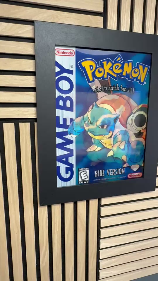 Pokemon Gameboy 3D Lenticular Poster Framed 30x40cm