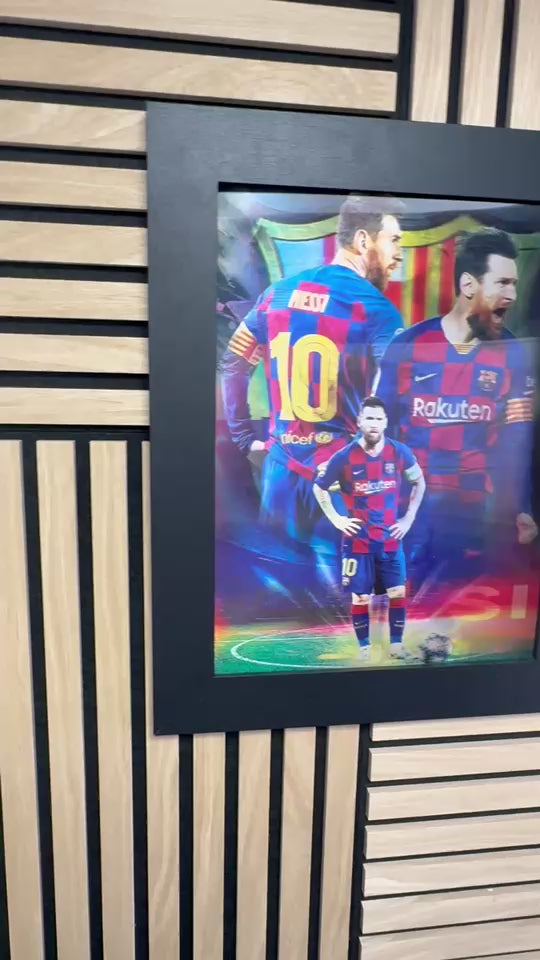 Messi 3D Lenticular Poster Framed 30x40cm
