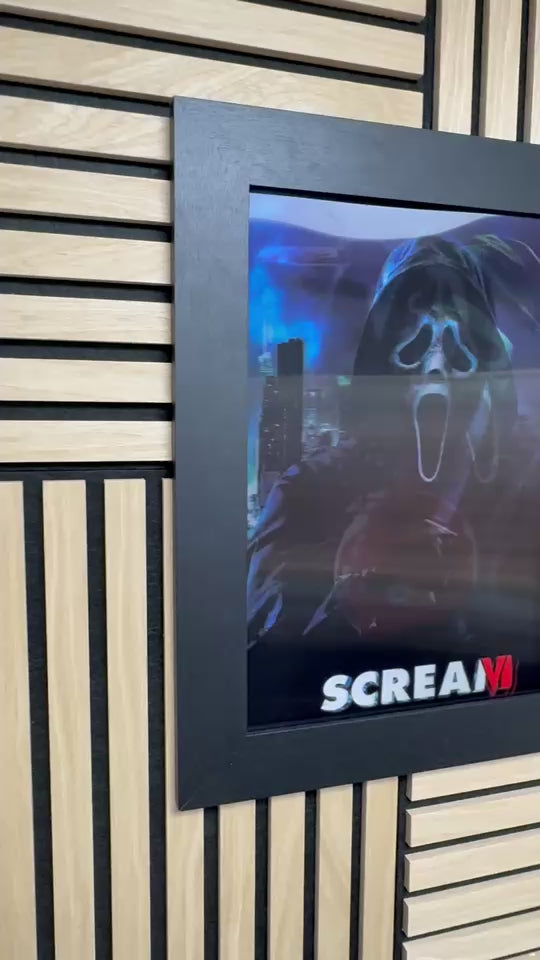 Scream 3D Lenticular Poster Framed 30x40cm