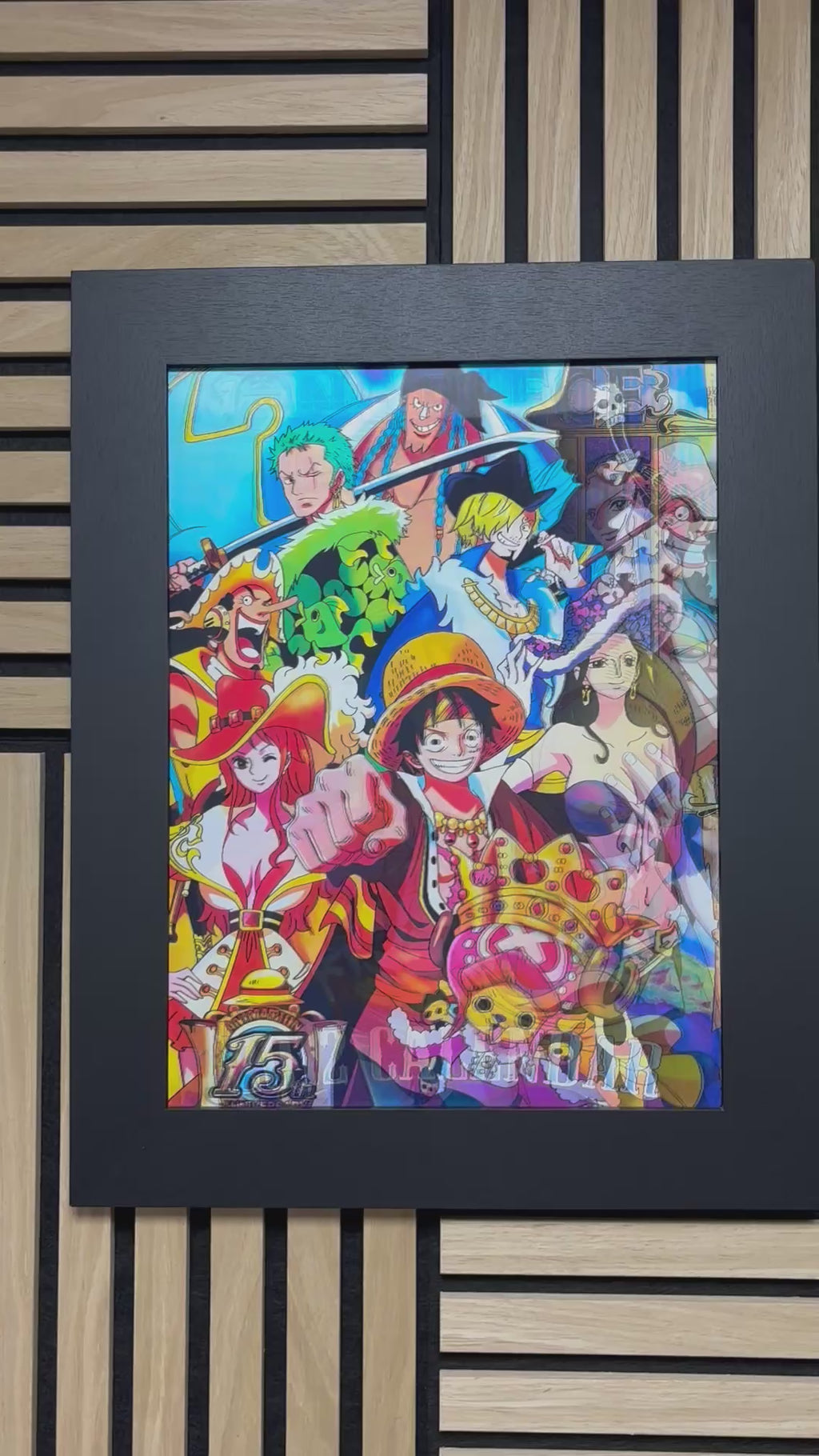 One Piece 3D Lenticular Poster Framed 30x40cm