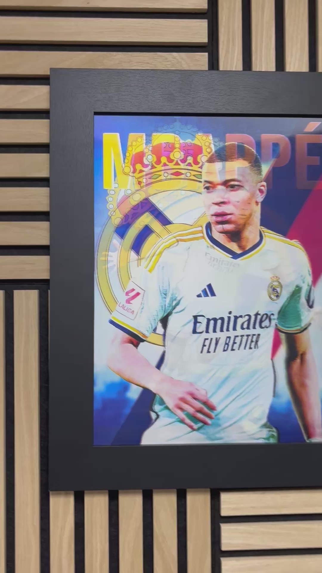 Mbappe 3D Lenticular Poster Framed 30x40cm