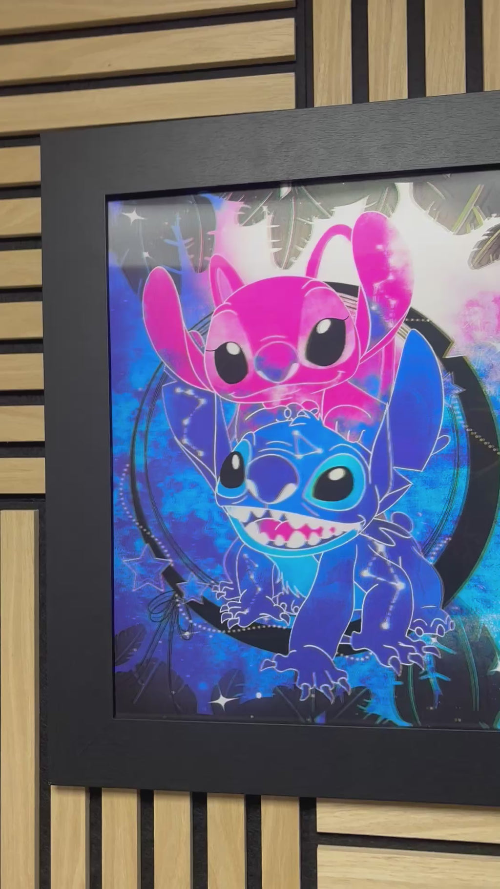 Stitch 3D Lenticular Poster Framed 30x40cm