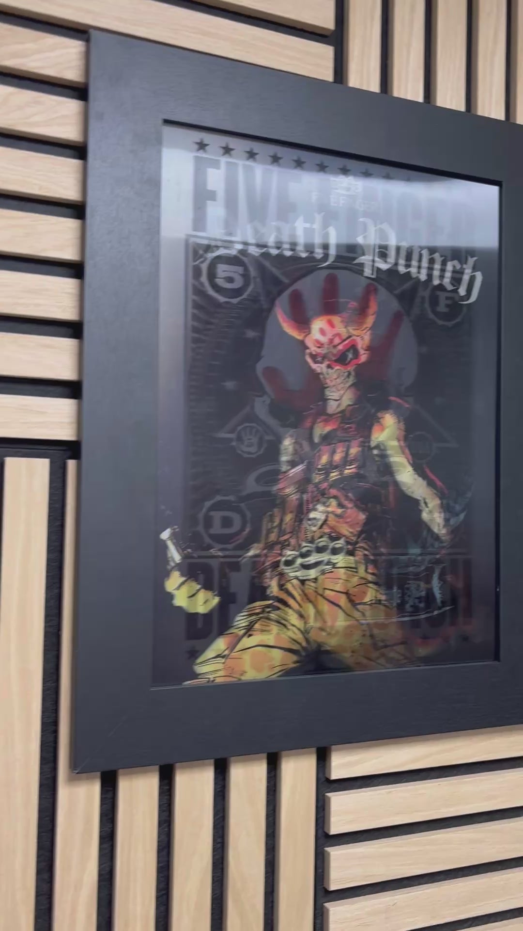 Five Finger 3D Lenticular Poster Framed 30x40cm