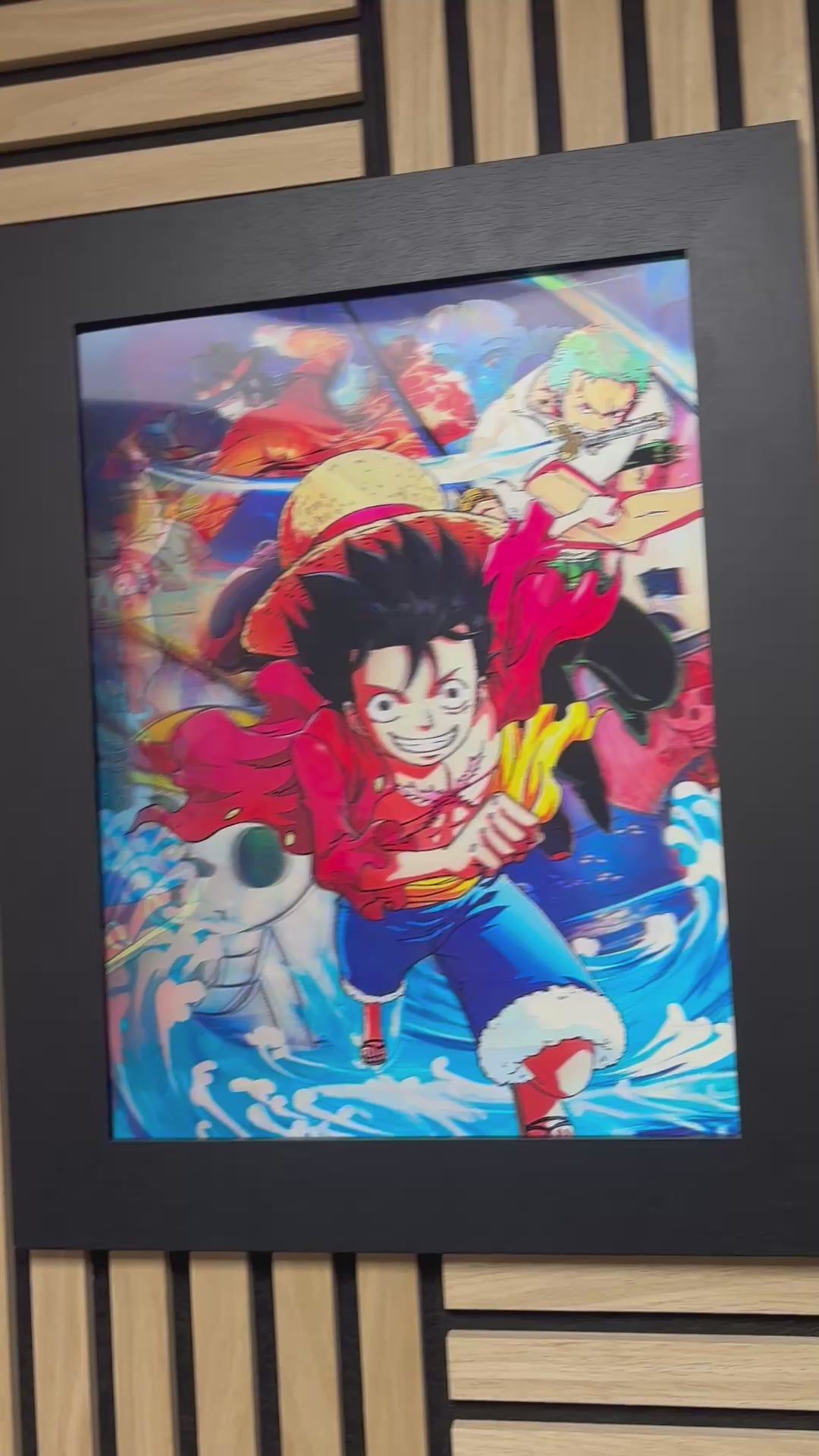 One Piece 3D Lenticular Poster Framed 30x40cm