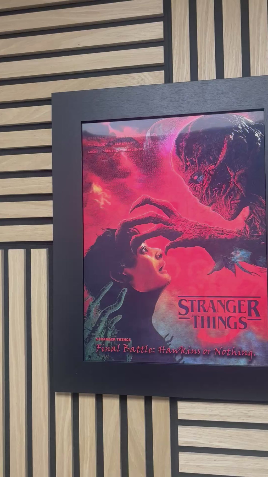 Stranger Things 3D Lenticular Poster Framed 30x40cm