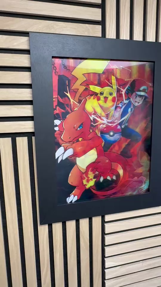 Pokemon Go 3D Lenticular Poster Framed 30x40cm