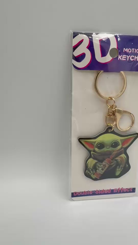 Baby Yoda 3D Lenticular Keychain