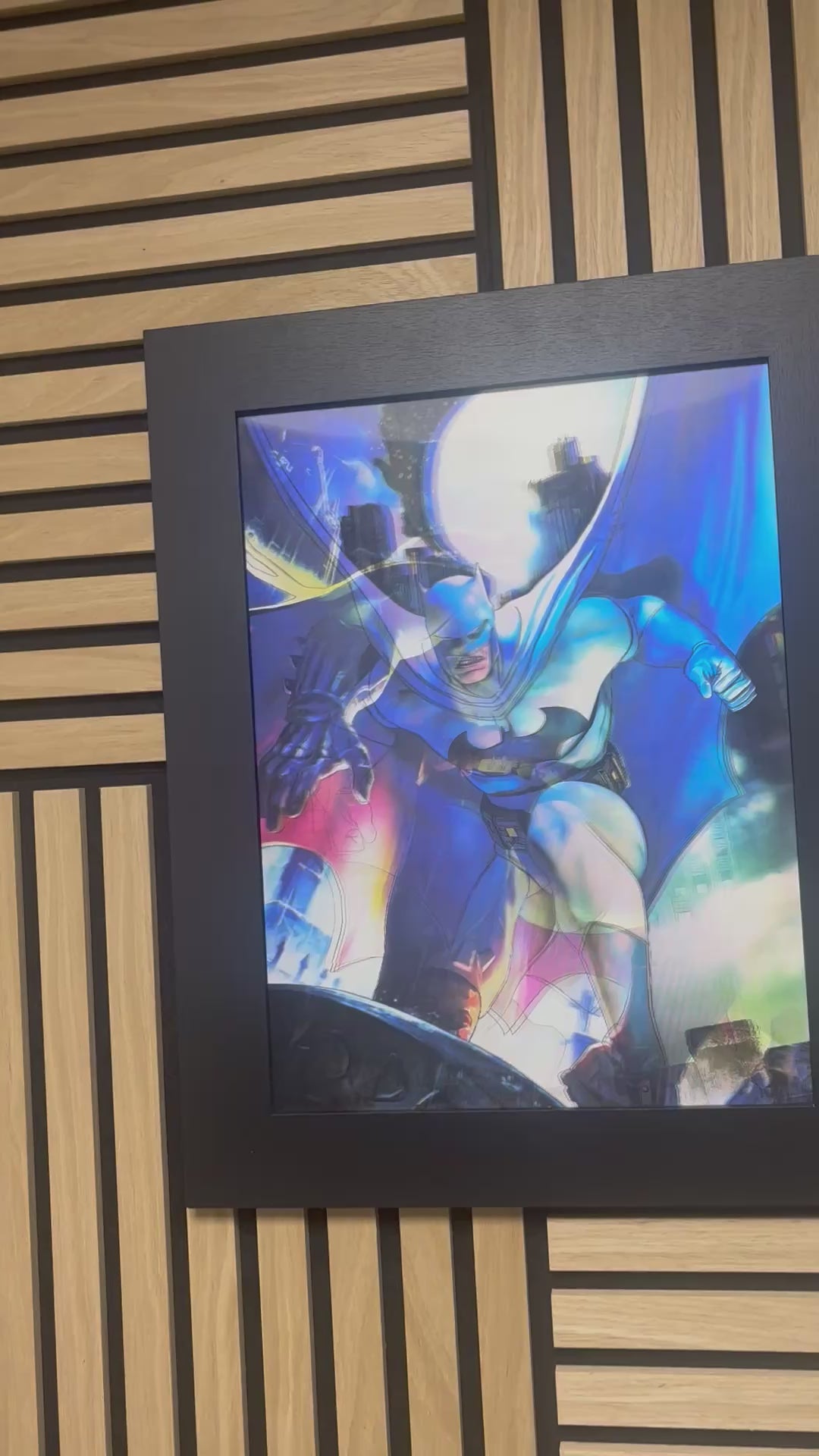 Batman DC 3D Lenticular Poster Framed 30x40cm