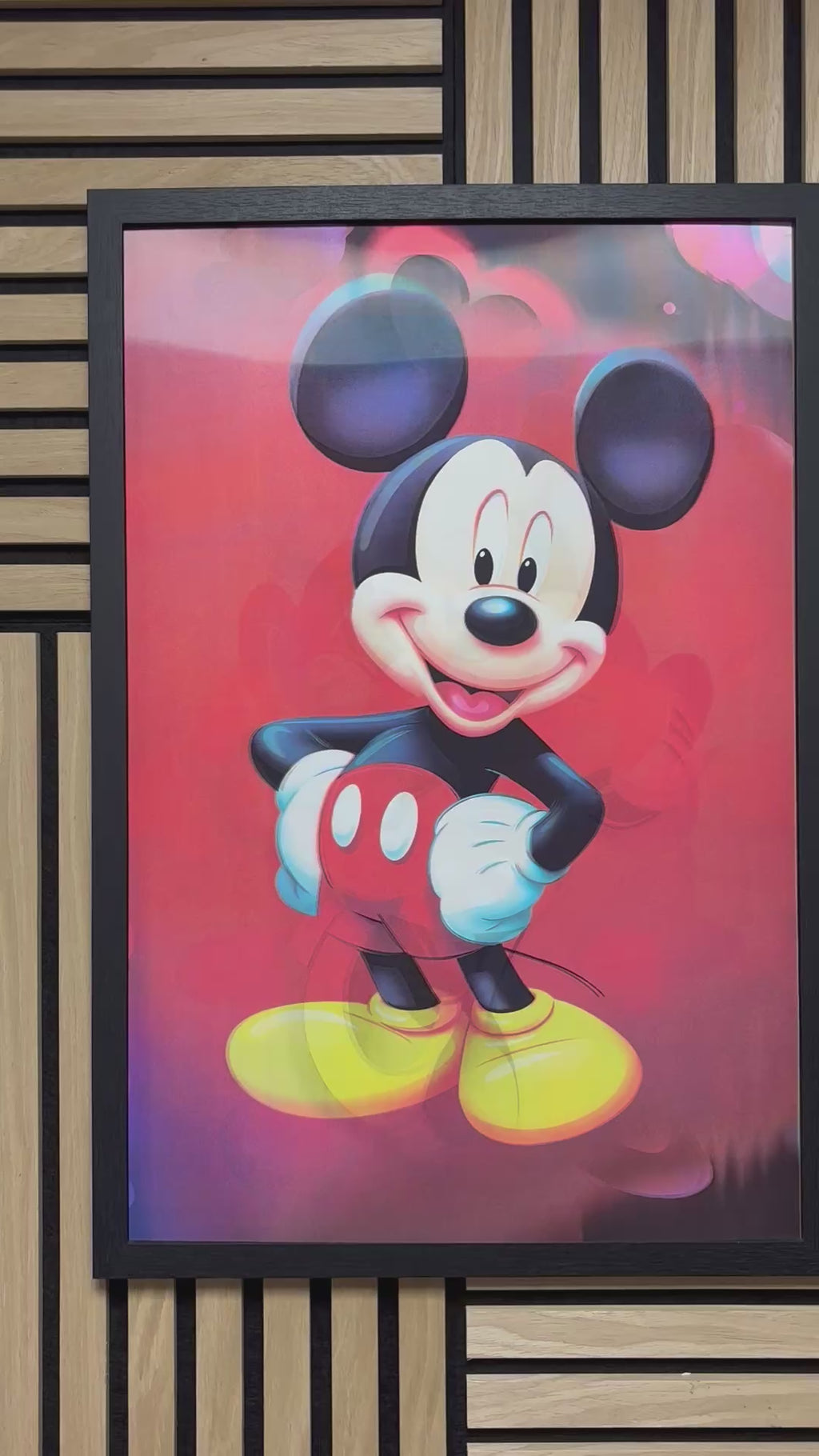 Mickey Mouse 3D Lenticular Poster Framed 40x60cm