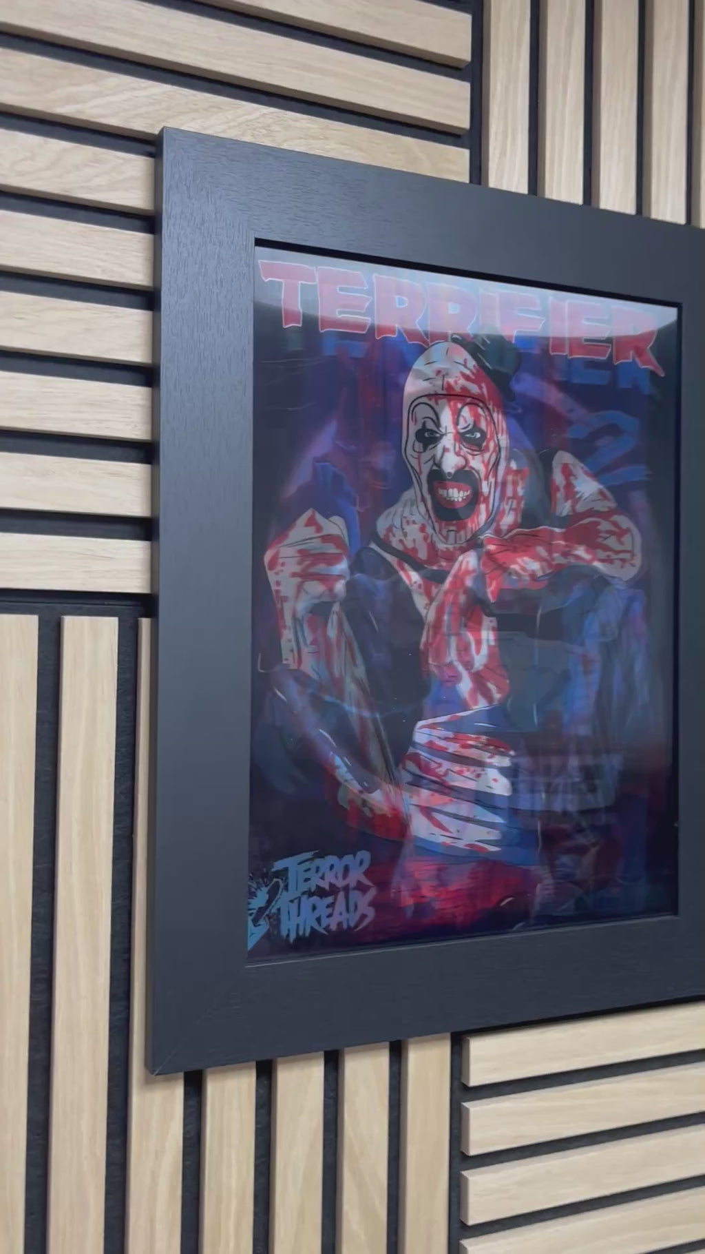 Terrifier 2 3D Lenticular Poster Framed 30x40cm