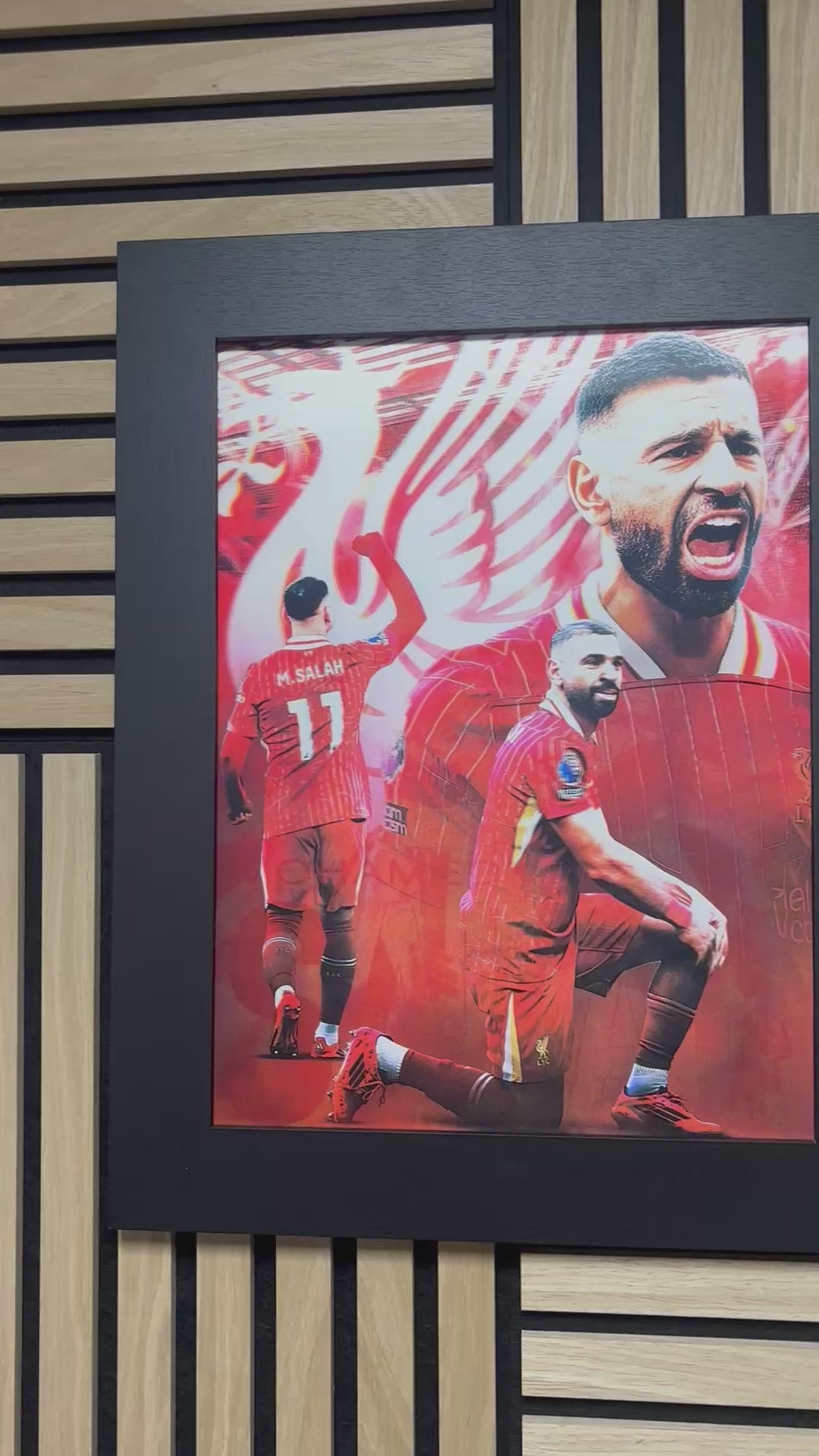Mo Salah 3D Lenticular Poster Framed 30x40cm